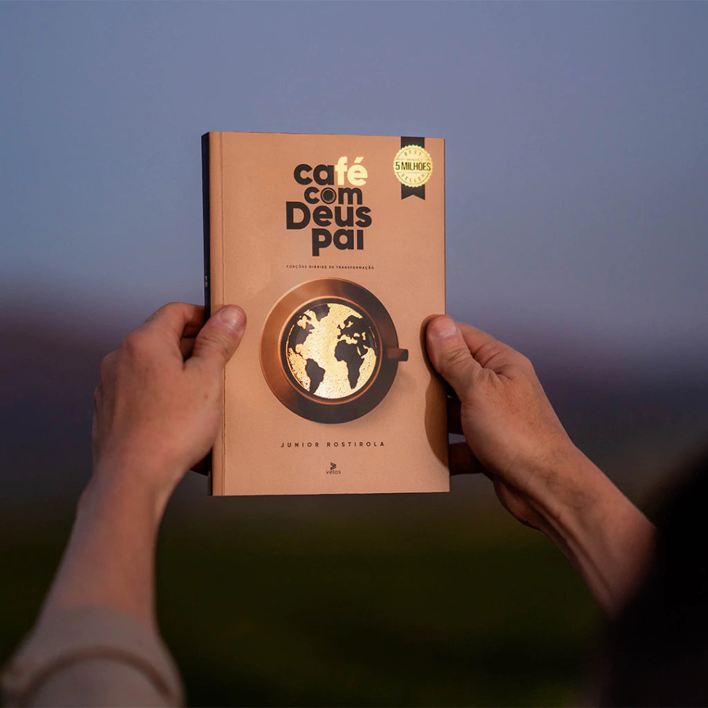 Café com Deus Pai Vol.5 (brochura) + caneca + ecobag + marca-texto (Presente)