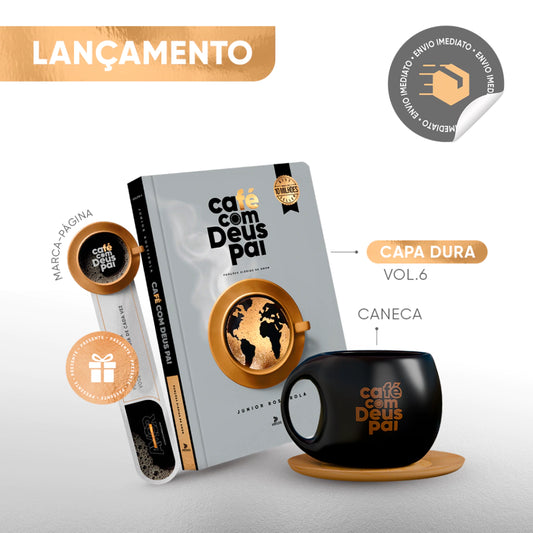 Combo Café com Deus Pai Vol.6 (capa dura) + caneca