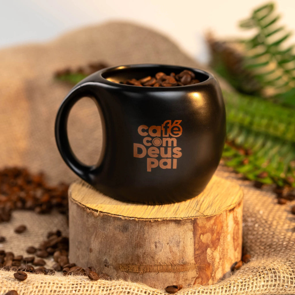 Café com Deus Pai Vol.5 (brochura) + caneca + ecobag + marca-texto (Presente)