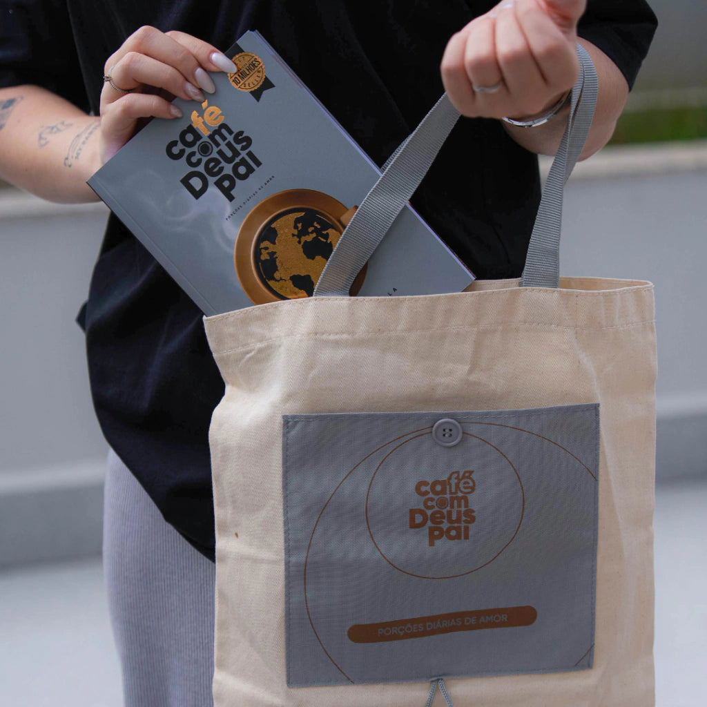 3 livros Café com Deus Pai vol.6 (brochura) + Ecobag (presente)