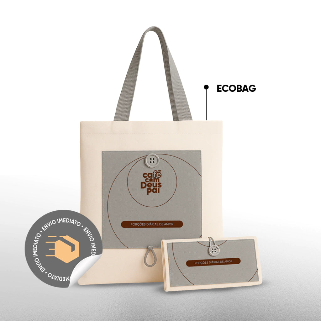 3 livros Café com Deus Pai vol.6 (brochura) + Ecobag (presente)